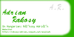 adrian rakosy business card